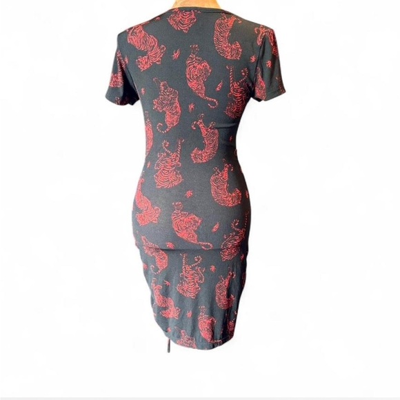 Emo Gothic Alt Rocker Tiger Mini Dress - Picture 2 of 6